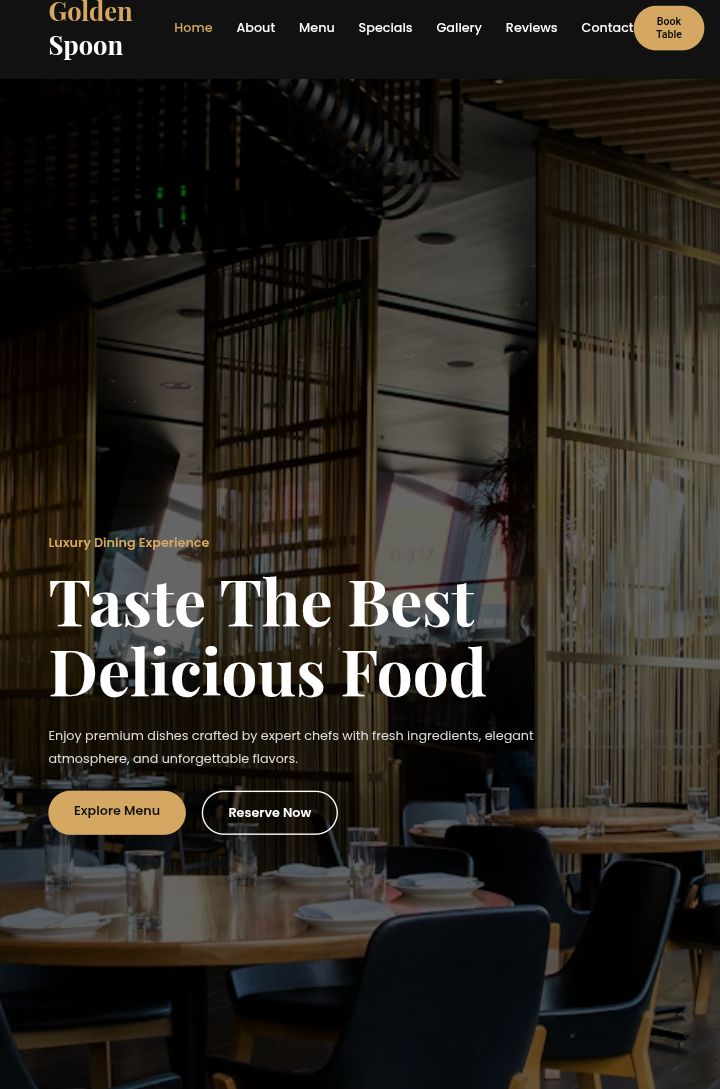 Restaurant Website